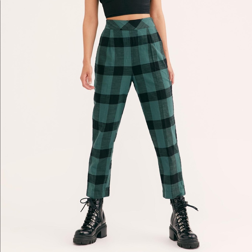 SOLD Free People Clear Skies Plaid Pants